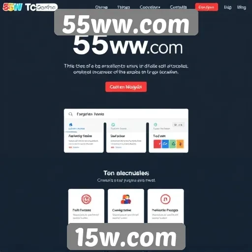 Interface do usuário do site 55ww.com é amigável